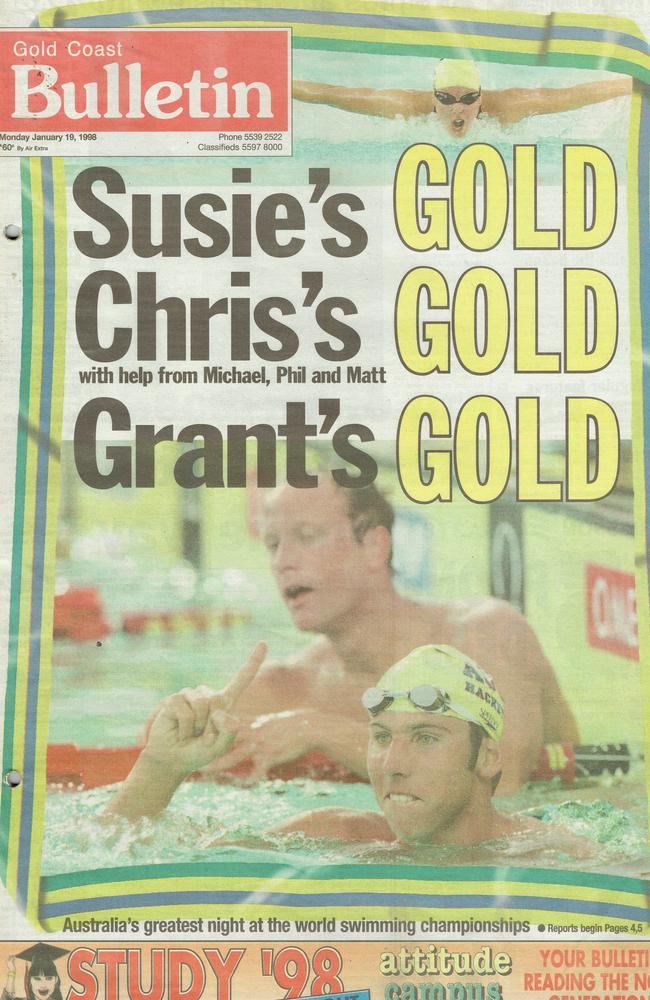 Gold Coast Bulletin front page from January 19, 1998.