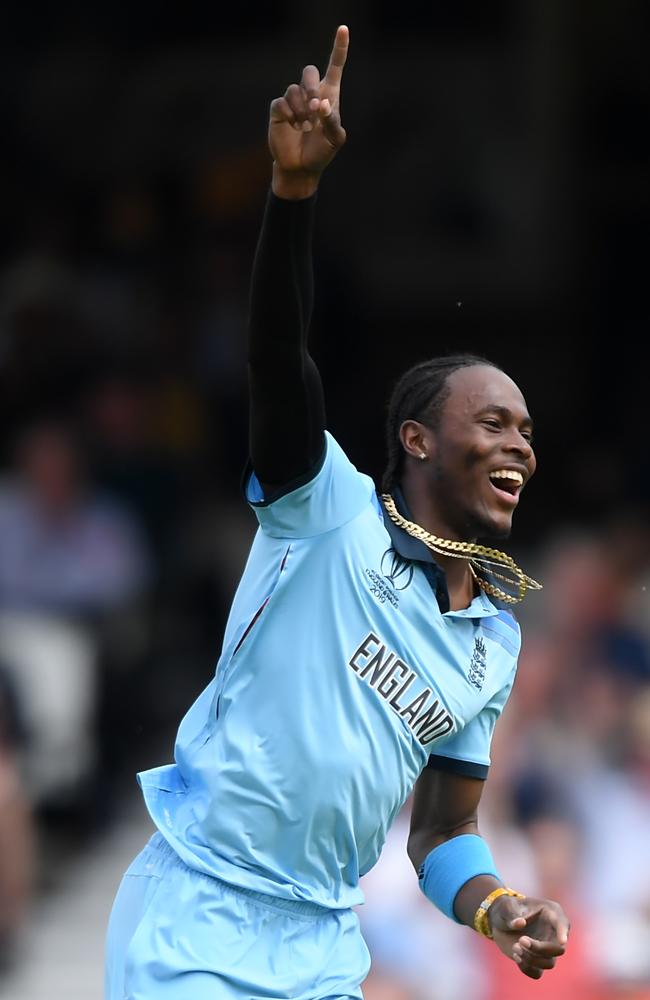 Jofra Archer moved to England in 2015 and made it his goal to wear the Three Lions. Picture: Alex Davidson/Getty Images