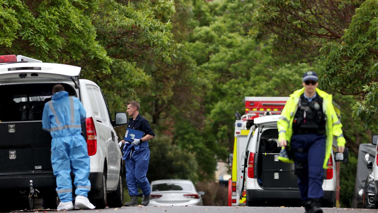 Multiple crime scenes were established and examined by specialist forensic police. Picture: NCA NewsWire / Damian Shaw