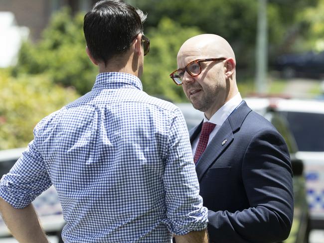 Shane Prior, President of Queensland Police Union, at shooting involving Queensland Police in Tamar Street, Annerley, Friday, January 10, 2025 - Picture: Richard Walker