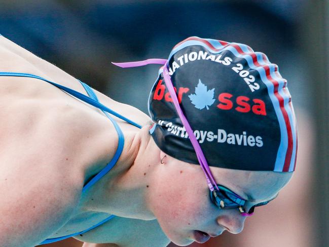 Melilla Curthoys-Davies ready to start in the 200m freestyle. Picture: Glenn Campbell