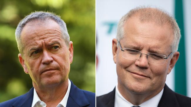 Bill Shorten (left) and Scott Morrison. Picture: AAP