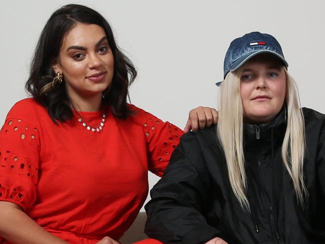 10/10/2019. Australian singer-songwriter Thelma Plum with Toni Watson (Tones and I) pictured after the ARIA Award nominations and announcement of first winners in selected categories held at the Art Gallery of NSW in Sydney. Britta Campion / The Australian