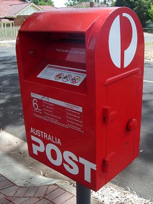 Australia Post mailbox. Letterbox.