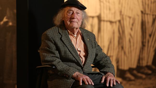 SA Holocaust survivor and sculptor Andrew Steiner in the soon to be opened Holocaust Museum on Wakefield Street. Picture: Emma Brasier