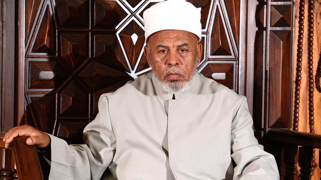 The Grand Mufti Sheik Taj El-Din Hilaly at the Logan Mosque in Queensland. Picture: AAP