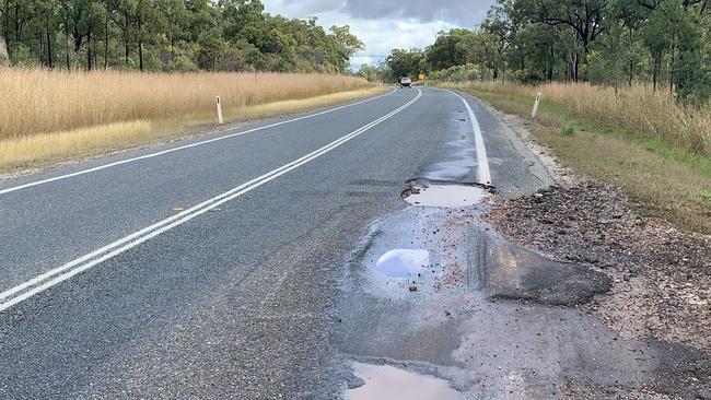 We're working hard to inspect and repair potholes on the Bruce Highway between St Lawrence and Gin Gin due to heavy rainfall that has impacted road networks in Central Queensland. Picture  Transport and Main Roads Queensland