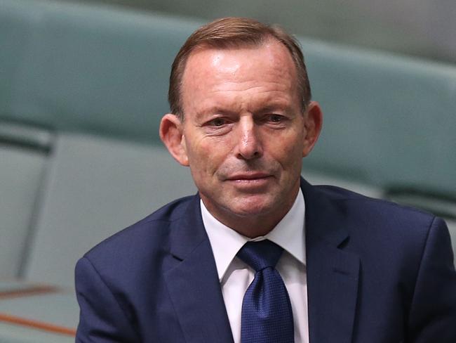 Tony Abbott in Question Time in the House of Representatives Chamber at Parliament House in Canberra. Picture Kym Smith