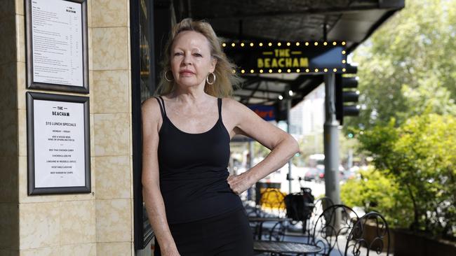 Pictured at the Beacham Hotel in Darlinghurst is co-owner of the establishment Susan Ritchie. Susan says she and other businesses on Oxford Street fear the impact of a new cycleway on them. Picture: Richard