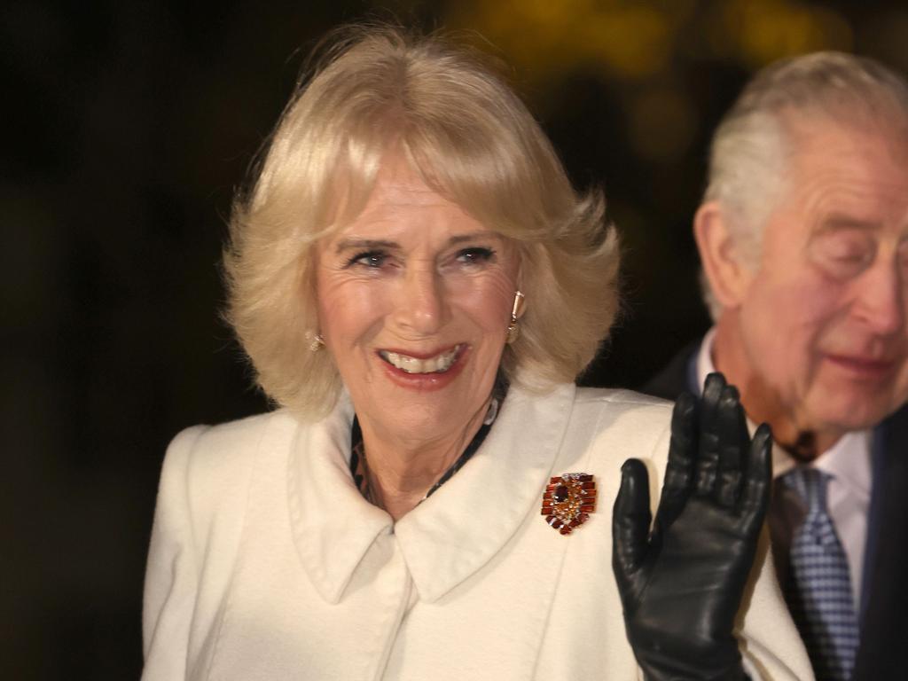 King Charles III and Camilla, Queen Consort depart after the ‘Together at Christmas’ Carol Service at Westminster Abbey on December 15, 2022 in London, England. Picture: Chris Jackson/Getty Images