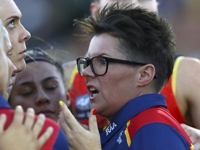 AFLW - Adelaide Crows v Brisbane Lions at Coopers Stadium (Norwood Oval) Bec Goddard at 3 quarter time/ Picture Sarah Reed