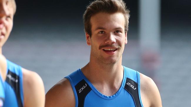 Bailey Rice takes part in testing during the 2015 AFL Draft Combine at Etihad Stadium on Saturday, October 10, 2014, in Docklands, Australia. Picture: Hamish Blair