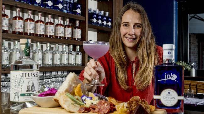 Husk Distillers is a family run distillery in Tumbulgum. Daughter Harriet Messenger. Picture: Jerad Williams