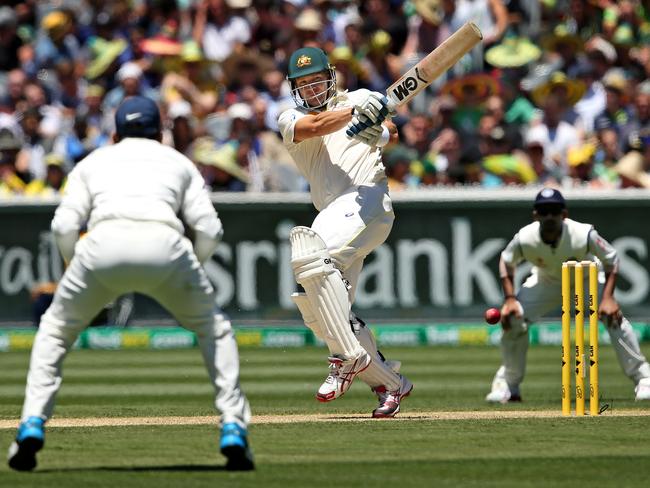 Shane Watson looked in good touch before being dismissed for 52. Picture: Colleen Petch.