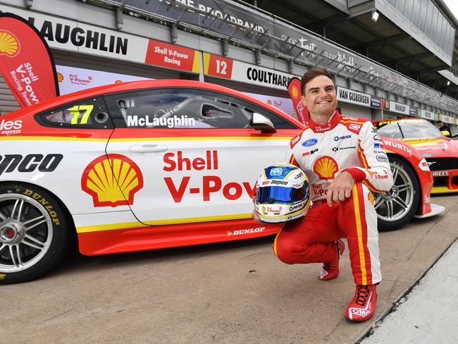 Tim Slade is a co-driver for DJR Team Penske poses for a photograph at the Superloop, Adelaide. Picture: (AAP/ Keryn Stevens)