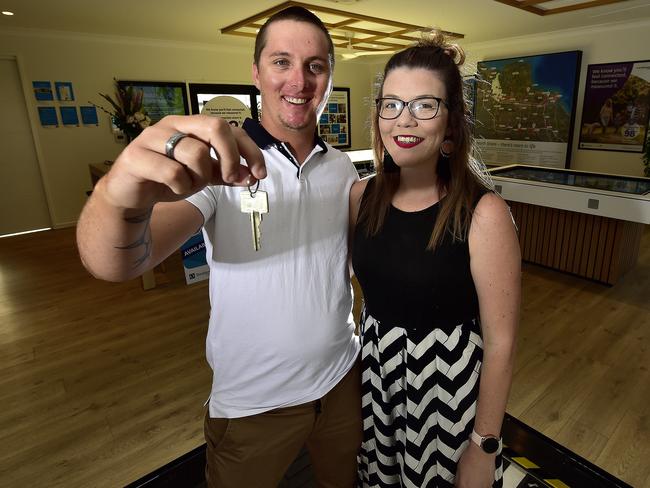 Stockland has released 20 new home sites following increased demand from the First Home Buyer market. Billy and Allison Green are two of the first to have purchased a block. PICTURE: MATT TAYLOR.