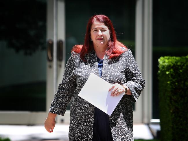 Minister for the Environment Melissa Price holding a press conference after a meeting of the state and territory Environment Ministers at Parliament House in Canberra. Picture Kym Smith