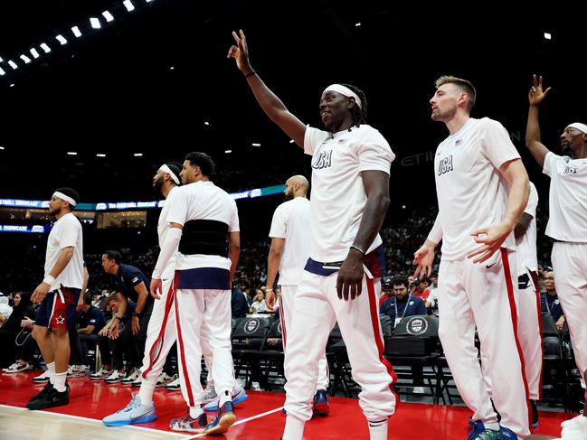 Team USA will stand in the way against the Boomers. Picture: Christopher Pike/Getty Images