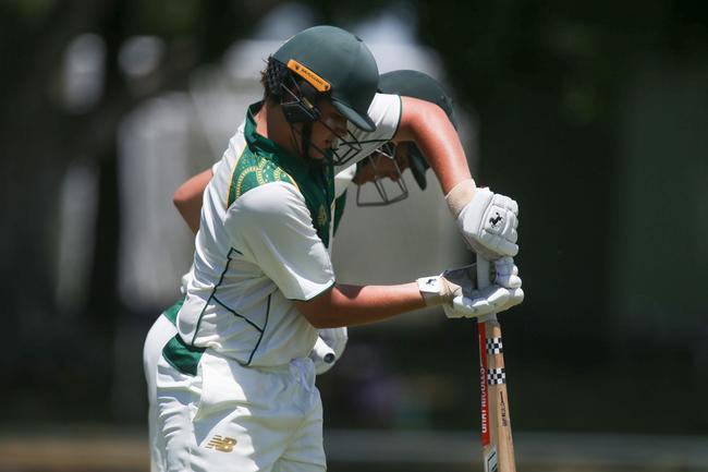 AIC First XI cricket between St Patrick's College and St Peters Lutheran College. Photo by Stephen Archer