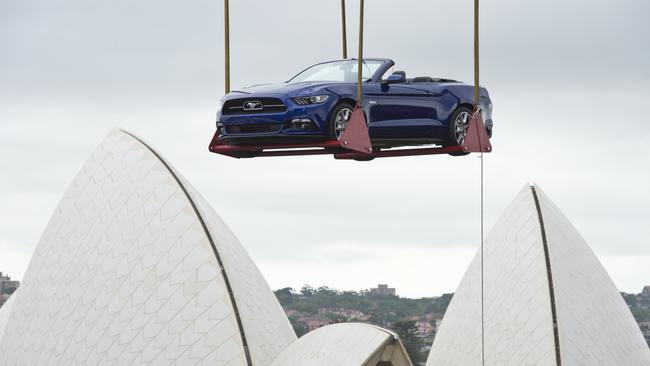 Landing soon ... the new Ford Mustang goes on sale in late 2015.