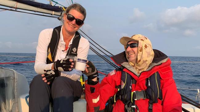 Crew on the Manly yacht Enigma in the Sydney to Hobart