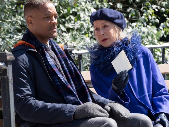 (L-r) WILL SMITH as Howard and HELEN MIRREN as Brigitte in a scene from New Line Cinemas', Village Roadshow Pictures' and Warner Bros. Pictures' ensemble film drama COLLATERAL BEAUTY