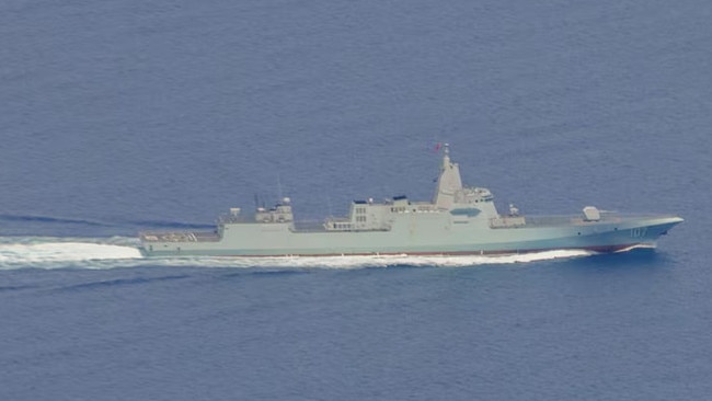 PLA-N’s Renhai-class cruiser Zunyi in the Solomon Sea. Picture: ADF