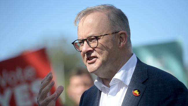 Anthony Albanese in Sydney on Saturday. Picture: Jeremy Piper / NewsWire​