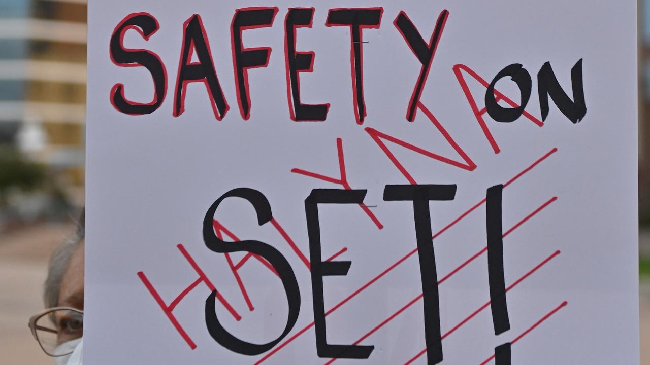 The tragedy has led to protests and calls for better safety protocols on sets. Picture: Sam Wasson/Getty