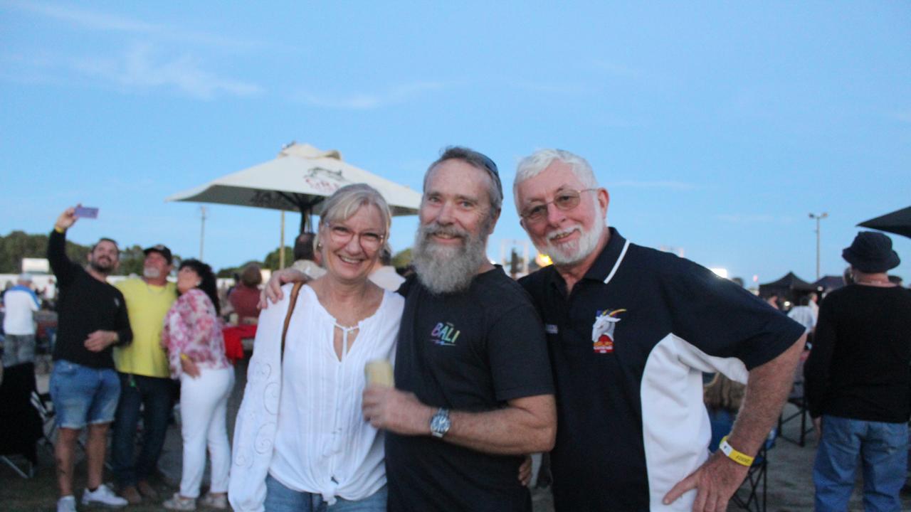 SOUNDS OF ROCK: Sue and Ted Blackburn and Kerry Partridge at the festival.