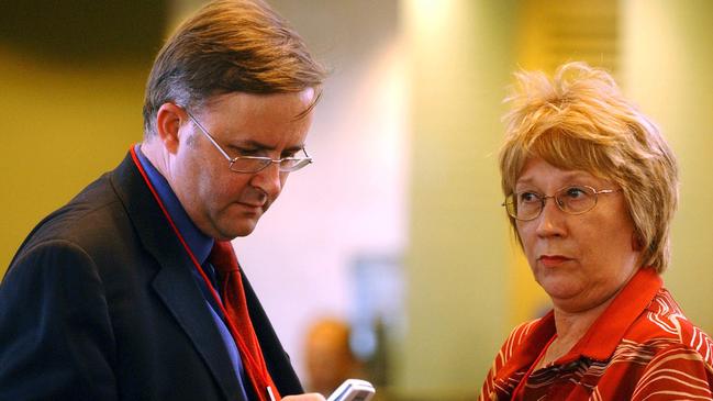 Anthony Albanese and Jennie George at the Australian Labor Party National Conference in 2004.