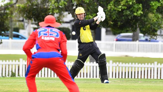 Wests captain Sam Truloff batsToombul v Wests in first grade Queensland Premier CricketSaturday September 28, 2024. Picture, John Gass