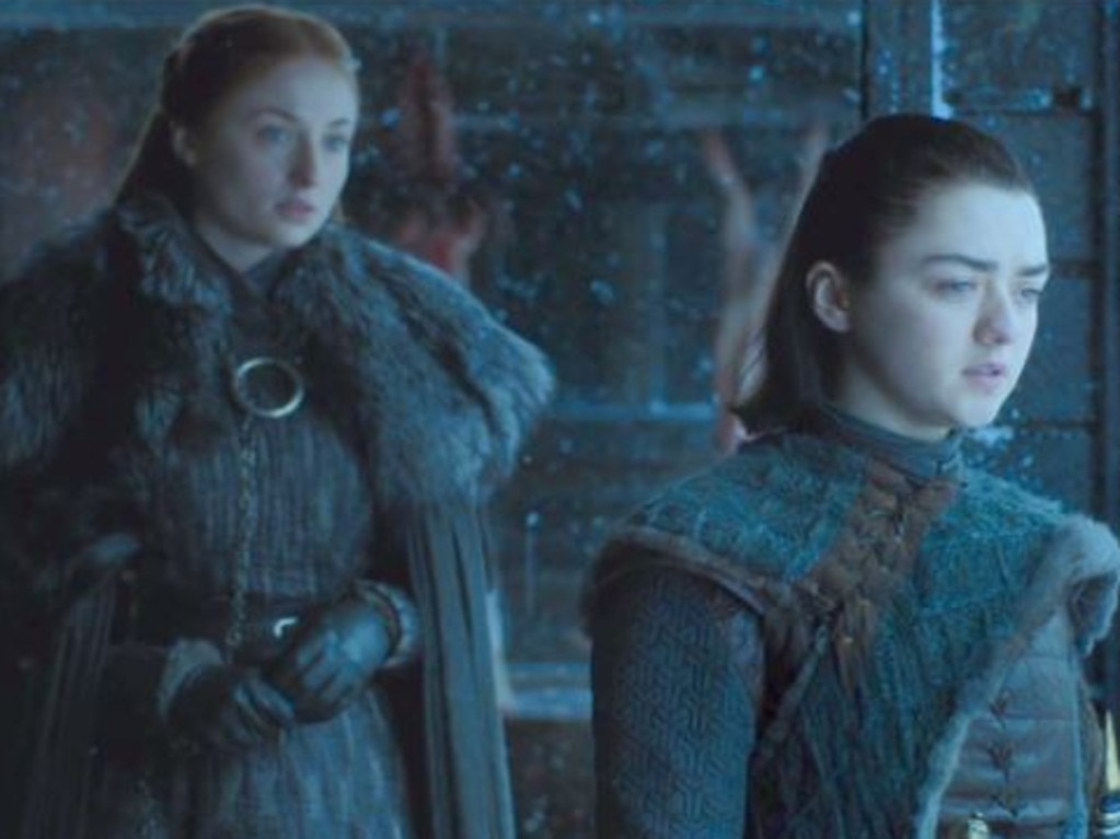 Sophie Turner and Maisie Williams and Sansa and Arya Stark in Game of Thrones. Picture: Supplied