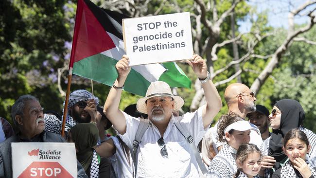 Many were calling the actions of Israel “genocide”. Picture: NCA NewsWIRE / Monique Harmer