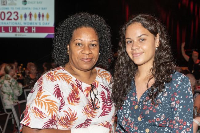 Wendy Hovinga and Aiva Hovinga at the Zonta Club of Mackay Inc International Women's Day Luncheon at the MECC Sunday March 5 2023 Picture: Michaela Harlow