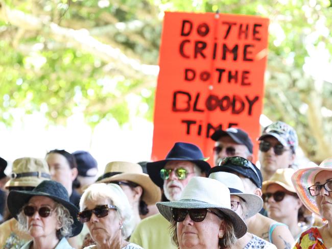 About 500 fed up Cairns residents gathered on the Esplanade at noon on Sunday for the Rally for Justice protest. in response to the sickening crime of an alleged gang rape of a woman at knifepoint in her own home on Friday, February 21. Picture: Brendan Radke