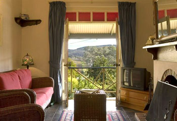 Tranquility views ... looking out the back door from the Vineyard Cottage at the Chain of Ponds winery in the Adelaide Hills