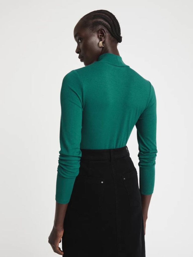 Witchery Rib Turtle Neck Top. Picture: THE ICONIC.