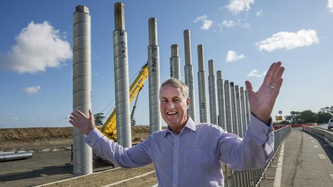 Mackay Mayor, Cr Greg Williamson at the site of the Mackay ring road says jobs growth is huge as the mining industry recovers. Picture: Daryl Wright.