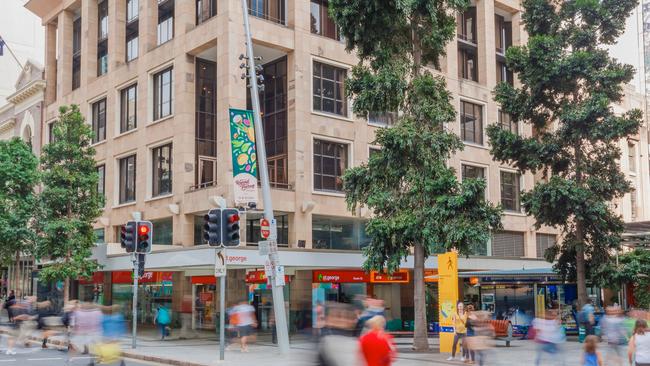 The Tattersalls Club building on the corner of the Queen Street Mall and Edward St