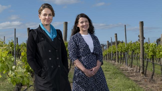 From left, Jodi Marsh and Madeleine Marson from Heathcote Women in Wine. Picture; Jesse Marlow.