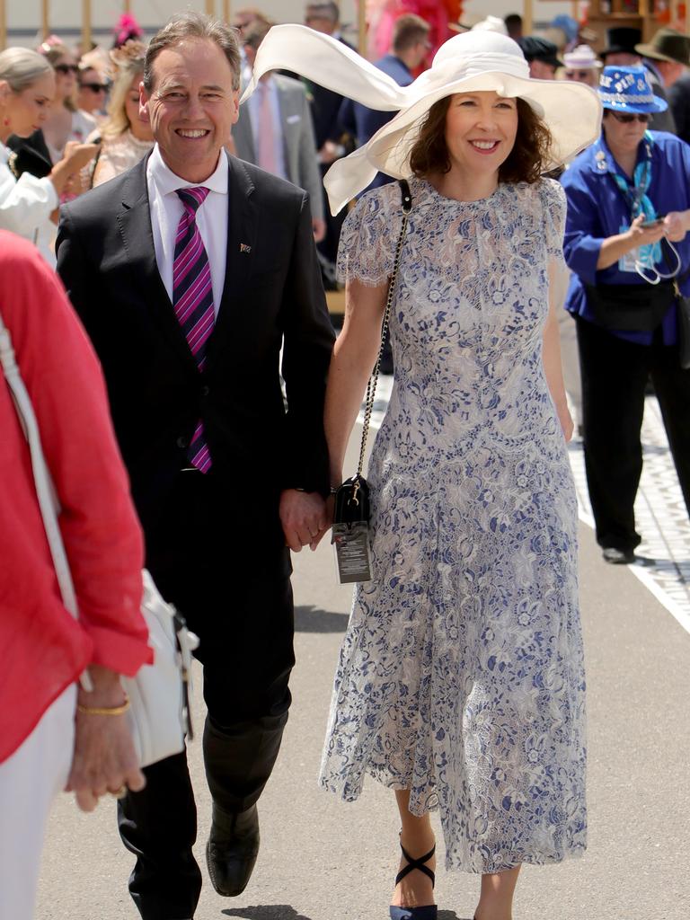 Health Minister Greg Hunt with his wife Paula. Picture: Stuart McEvoy