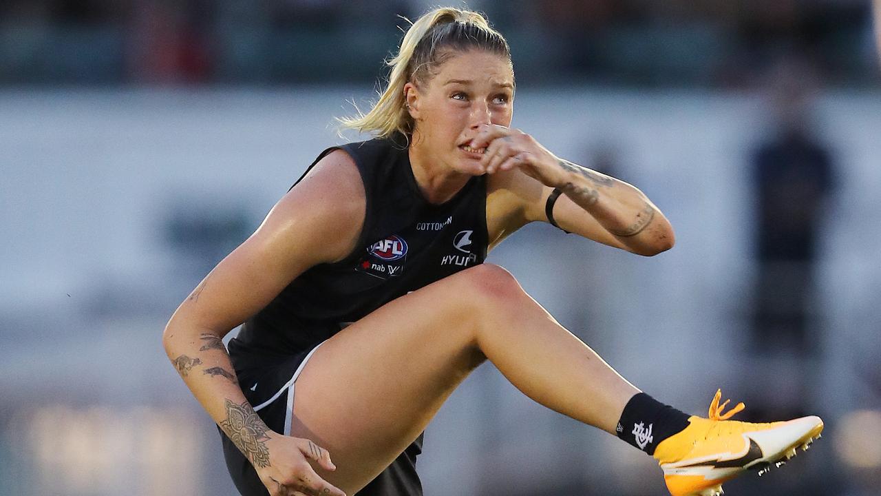 Carlton’s Tayla Harris will feature in a new documentary. Picture: Michael Klein