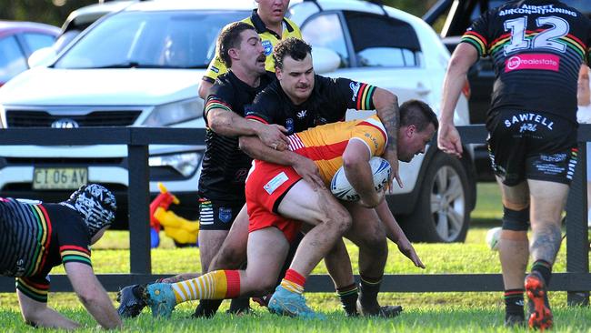 Sawtell Panthers vs Coffs Harbour Comets in round five of the 2024 Group 2 Rugby League competition at Rex Hardaker Oval on May 19, 2024. Picture: Leigh Jensen