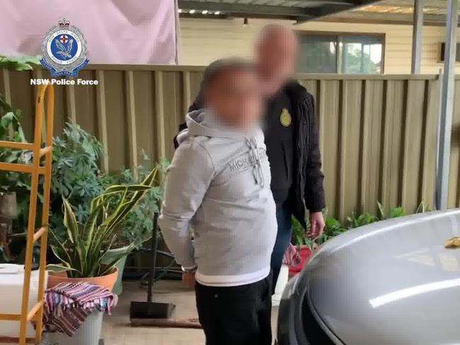 Police arrest Chung Ung at a home in Cabramatta West on June 4. Picture: NSW Police.