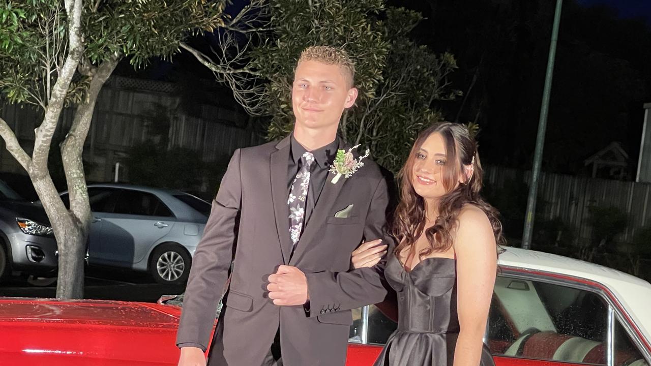 The students arrive at St Mary's College formal at the Brolga Theatre.