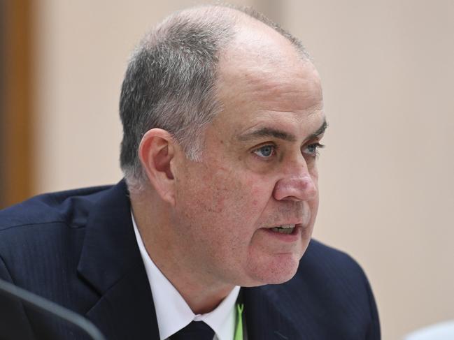 CANBERRA, Australia, NewsWire Photos. May 30, 2024:  Australian Broadcasting Corporation Managing director, David Anderson appears before Senate Estimates at Parliament House in Canberra. Picture: NewsWire / Martin Ollman