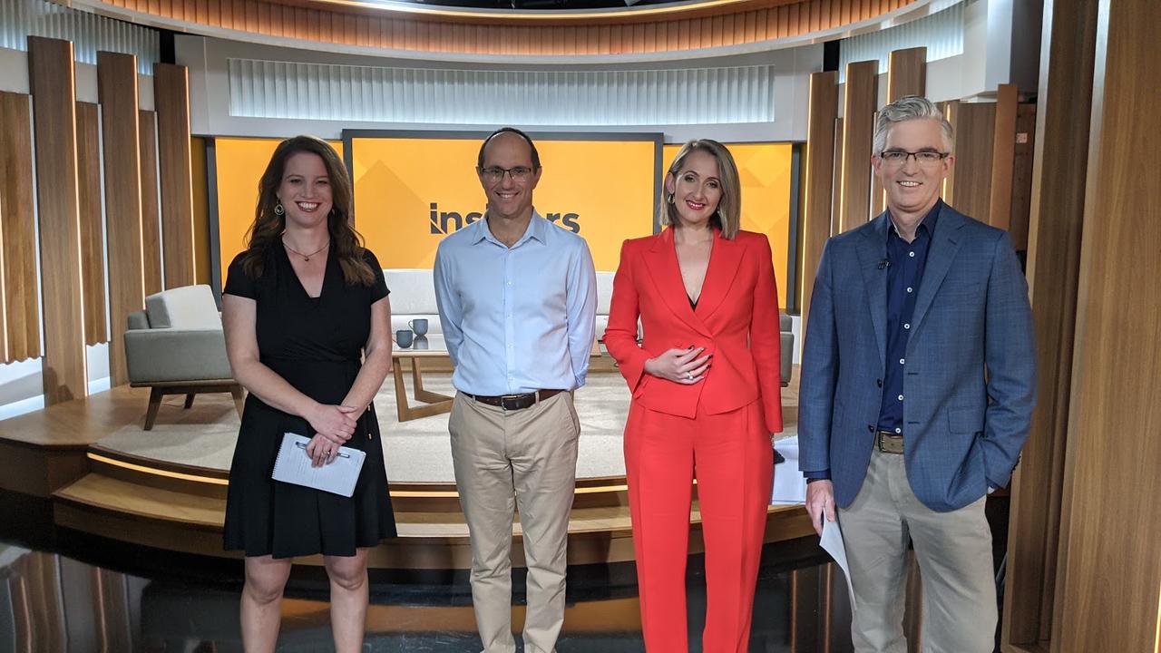 The ABC Insider's panel for Sunday included Rosie Lewis, federal politics journalist at <i>The Australian</i>, Philip Coorey, political editor at the <i>Australian Financial Review</i>, and Lanai Scar, federal political editor at the <i>West Australian</i> newspaper, alongside host David Speers. Picture: Twitter