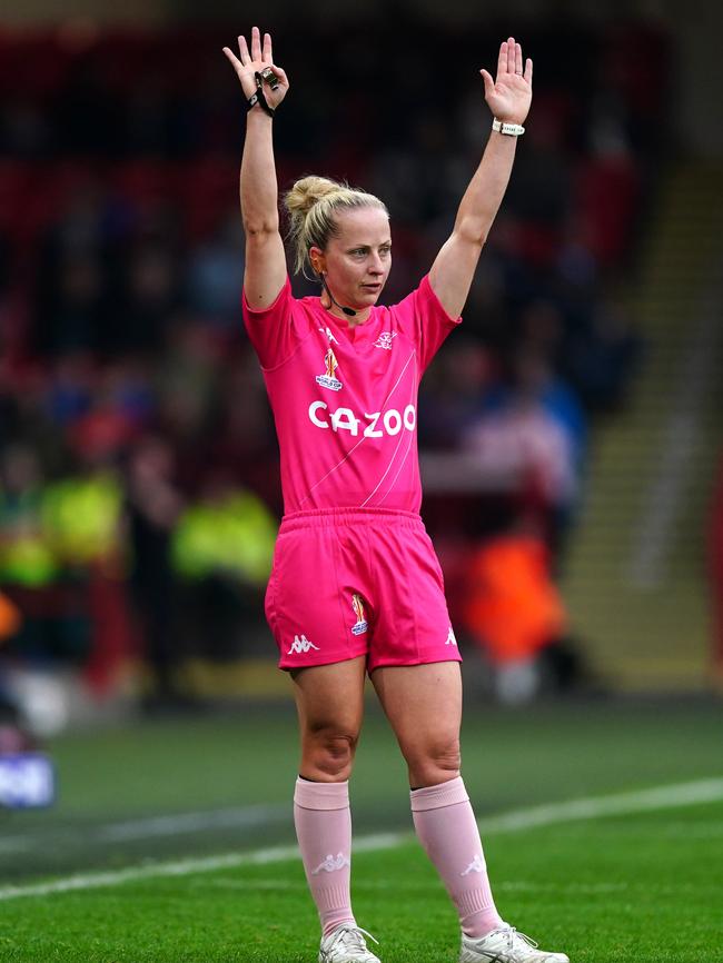 Rugby league referee Belinda Sharpe. Photo: Mike Egerton/PA Images/Getty Images