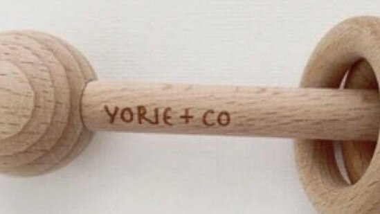 The Yorie & Co baby rattle is being recalled because it doesn't meet minimum dimension requirements to avoid choking.